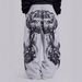 Personalized Printed Frayed Hem Trousers Fashionable Loose Wide Leg Casual Trousers for Men And Women Trendy Brand Cross Border American Style_ecoleips.com