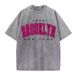 Women's Heavyweight Distressed T-Shirt 220g Pure Cotton Short Sleeve Batik Washed Anime Style Loose Oversized Top_ecoleips.com