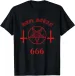 Women's T-Shirts Blood Red Satanic Pentagram Hail Satan 666 Upside Down Cross T-Shirt_ecoleips.com