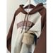 European American Style Real Shot Plus-size Women's Hoodie For Spring And Autumn, Korean Version, Loose, Lightweight,_ecoleips.com