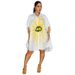Women's Clothing Casual Fashion Printed Shirt Cardigan Short Dress_ecoleips.com
