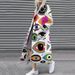 Women's Long Sleeved Printed Coat Lapel Jacket Autumn European American Style Plus Size Clothes_ecoleips.com