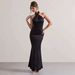 ng2510292 Cross-Border Halter Neck Evening European And American Slim Fit New Solid Color Sexy Women's Long Banquet Dress_ecoleips.com
