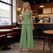 Women's Fashion Button Vest And Trousers Set European American Style Casual Two-Piece Suit for Spring Summer_ecoleips.com