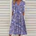 2023 New European And American Style Printed Summer V-neck Casual Vacation Pocket Dress Home Wear For Women_ecoleips.com