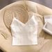Silky V-Neck Camisole With Built-In Bra – Luxe Satin Strappy Tank Top For Women, Seamless Layering Under Blazers Or Chic Solo Wear_ecoleips.com