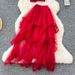 Elegant Lace Camisole Top With High-Waisted Mesh Skirt Set – Trendy Two-Piece Outfit For Women_ecoleips.com