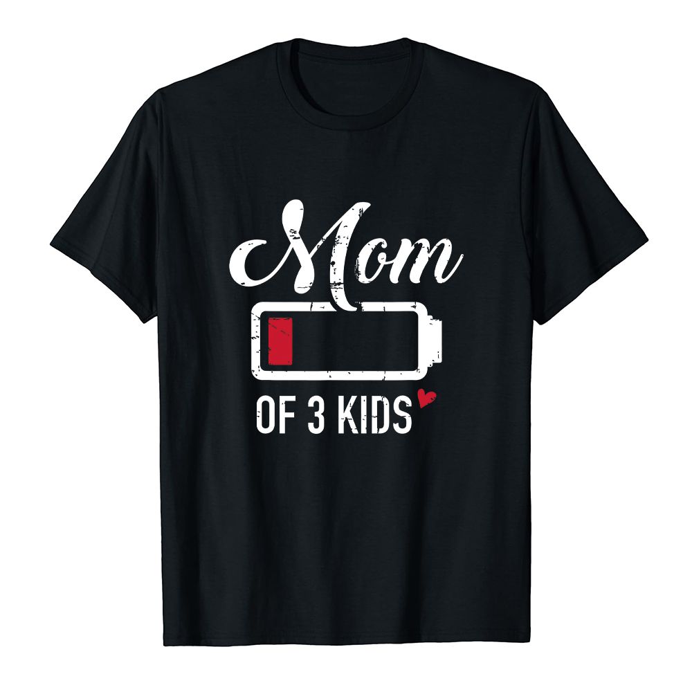 Battery Strip Printed MoM Women's T-shirt Summer Short Sleeved Fashionable Mother Plot Gift_ecoleips.com