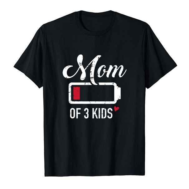 Battery Strip Printed MoM Women's T-shirt Summer Short Sleeved Fashionable Mother Plot Gift_ecoleips.com