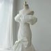 off the Shoulder Satin Mermaid Wedding Dress French Minimalist Style Elegant Gown with Train Super Fairy like Welcome Dress_ecoleips.com