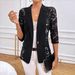 Spring 2026 New Elegant Solid Color Fashion Lace Stitching Small Blazer Women's Top_ecoleips.com