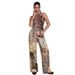 Women's Retro Street Style 3D Digital Printed Denim Jeans Top Selling_ecoleips.com