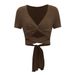 Voya Women's Clothing 2026 Spring/summer New Sexy Sweet And Spicy T-shirt Slim Fit And Slimming, Exposed Navel Short Top_ecoleips.com