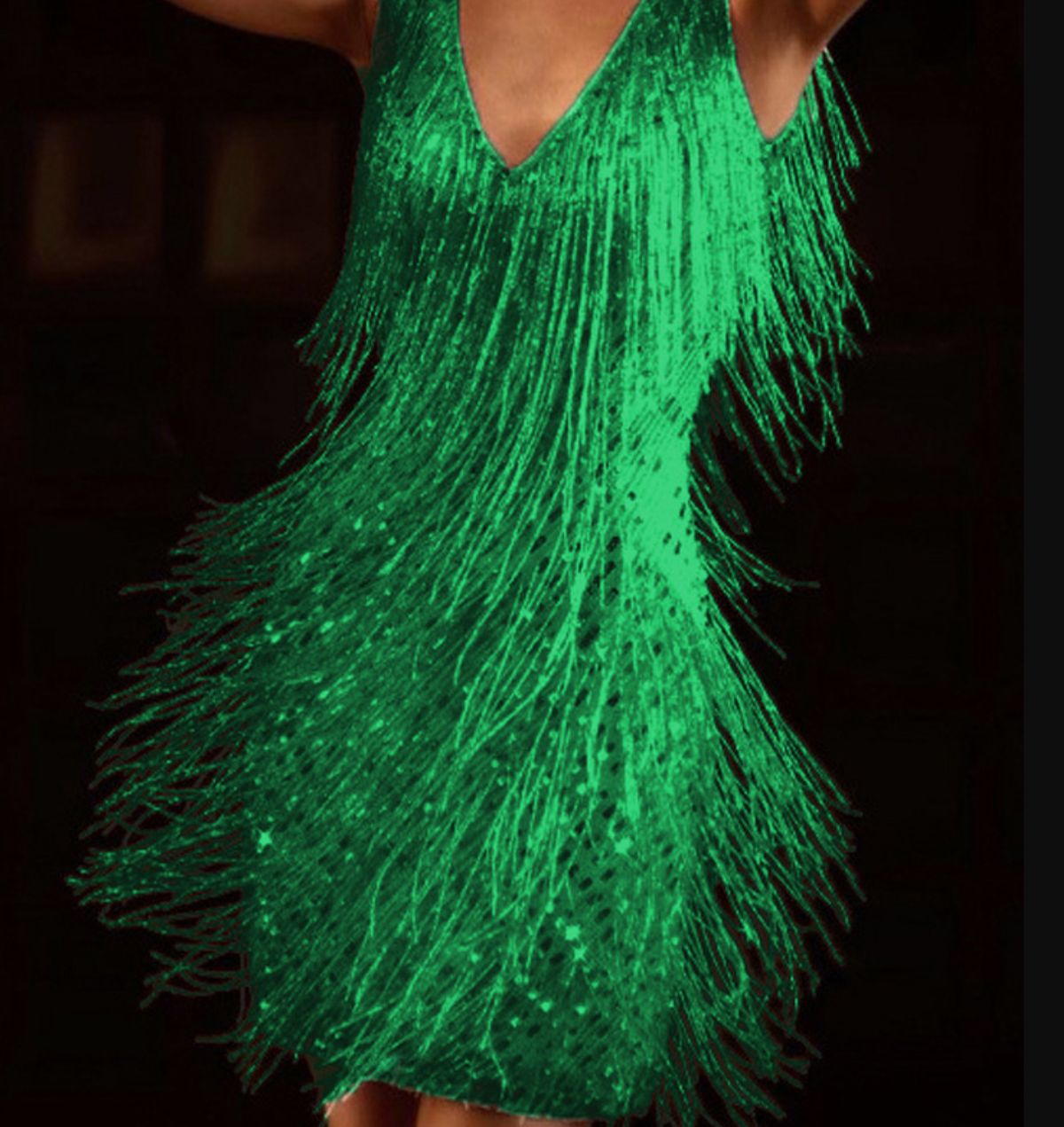 Women's Clothing New Women's Sexy Deep V Sleeveless Pencil Skirt Fringe Midskirt elegant bride wear dress prom dress_ecoleips.com