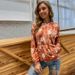 Voya Women's European And American Loose Daisy Ins Casual Hoodie Loose Long Sleeved Tie Dye Texture Hoodie For Women_ecoleips.com