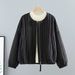 girl European Style Short Cotton-Padded Jacket For Women 2025 Autumn Winter New High-End Casual Loose Double Warm Cotton Coat_ecoleips.com