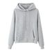 Women's Hooded Sweatshirt & High-Waist Lounge Pants Set - Oversized Pullover & Wide-Leg Trousers In White, Light Gray, Dark Gray_ecoleips.com