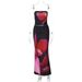 European American Women's Summer Fashion Print Design Long Dress Set Strapless Slim Sexy New 2025_ecoleips.com