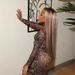 Women's Clothing Sexy Fashion Mesh Leopard Print Bodysuit For Women Sheer Long Sleeve Jumpsuit Romper Style Hot Selling_ecoleips.com