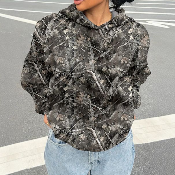 Women's Clothing New Floral Sweater Hooded Trendy Fashion Casual Loose Long Sleeves_ecoleips.com