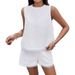 European American Cross-border Independent Website 2026 Solid Color Backless White Floral Embroidered Tank Top And_ecoleips.com