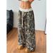 Women's Clothing fashion youth casual pants for women elastic waist camouflage print slim wide leg floor length pants_ecoleips.com
