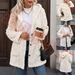 Women’s Oversized Hooded Cardigan – Thick Plush Button-Up Long Sleeve Coat In Beige & Custom Colors, Streetwear Cozy Winter Outerwear_ecoleips.com