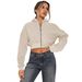 Cross-Border Foreign Trade Hot-Selling Women's Short Fashion Street Style Long-Sleeve Loose Hooded Sweatshirt For Autumn_ecoleips.com