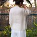 This Fresh, Green-Themed Literary And Artistic Retro-Style Top Features Five-Quarter Sleeves, A Stylish Buttoned Design,_ecoleips.com