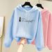 Women's Fleece-Lined Hoodie, Oversized Pullover Sweatshirt With Cartoon Print, Cozy Winter Long Sleeve Hooded Top_ecoleips.com