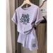 Women's Clothing Casual Sports Short Sleeved Shorts Two Piece Suit_ecoleips.com