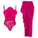 Women's Clothing One Piece Swimsuit Set With Large Flower Decoration On Chest For Women Swimsuit New Style_ecoleips.com