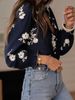 K New Women's Long Sleeve Embroidered Fashion Shirt Top_ecoleips.com