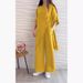 Women's Clothing Loose Irregular Five Point Sleeves Mid Length Tops Loose Wide Leg Trousers_ecoleips.com