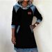 Trendy Color-Block Hooded Sweatshirt For Women – Oversized Streetwear Pullover With Contrast Hood & Drop Shoulder Sleeves_ecoleips.com