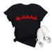 New Merry Christmas Tree Santa Claus Simple Round Neck White Plus Size Short Sleeve Women's T-Shirt_ecoleips.com