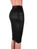 Russian Style Versatile OL Leather High Waist Bodycon Knee-Length Midi Skirt With Slit_ecoleips.com