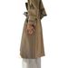 ng2510292 Khaki Trench Coat For Women, Mid-Length, 2025 Spring New Oversized British Style, High-End Feel, Petite Size_ecoleips.com