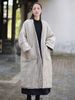 girl And Linen Women's Clothing Retro Artistic Ramie Tie-Dye Coat Cool Zen Style Versatile Warm Tie Cotton Robe_ecoleips.com