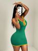 New Women's Sexy Fashionable European American Style Suspender Dress Thin Strap Halter Neck Bustier Hollowed out Bodycon Skirt_ecoleips.com