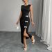 Rui Chuo Cross-Border Foreign Trade Independent Station European And American 2025 Autumn Slim Fit Bow Sleeveless Slit_ecoleips.com