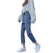 High-Waisted Adjustable Skinny Jeans For Women Trendy Korean Style Straight Leg Crop Pants Carrot Harem Pants For Summer_ecoleips.com