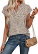 WIHOLL Womens Summer Tops V Neck T Shirts Cap Sleeve Business Casual Outfits Loose Fit Beach Vacation Clothes Basic Tees_ecoleips.com