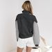 Cross-border Hot-selling Stylish Zip-up Color-blocked Loose-fitting Long-sleeve Sweatshirt With Decorative Lines, Trendy_ecoleips.com