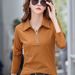 Long-Sleeved T-Shirts, Women's Spring And Autumn Polo Shirts With Lapels, Professional Wear, Long Johns, And Outerwear A_ecoleips.com