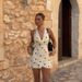 JY26058 Women's Summer Slim Fit V Neck Polka Dot Suspender Dress French Retro Style Exclusive_ecoleips.com