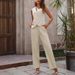 Tailored Stretch Vest & Trousers Set (Beige/Lavender, S-Xxl) – Office Chic With Comfort, Polyester-Spandex Blend, Lightweight Suiting_ecoleips.com