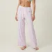 HEZIOWYUN Women's Y2K Loungewear Summer Baggy Long Pants Button Elastic Low Waist Wide Leg Loose Plaid/Striped Sleep Trousers_ecoleips.com