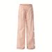OREETA Thin Breathable Slimming Sports For Women, Autumn Design Sense Butterfly Bow Wide Leg Casual Pants_ecoleips.com