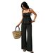 Summer French Polka Dot Tie Waist Camisole Top with Waist Defining Wide Leg Pants European And American Style Women's Clothing Set 2026 New Arrival_ecoleips.com